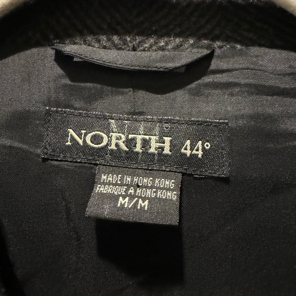 Men’s Wool Blend Herringbone Shacket Coat North 44 Degrees Size M Charcoal Gray - Picture 12 of 16